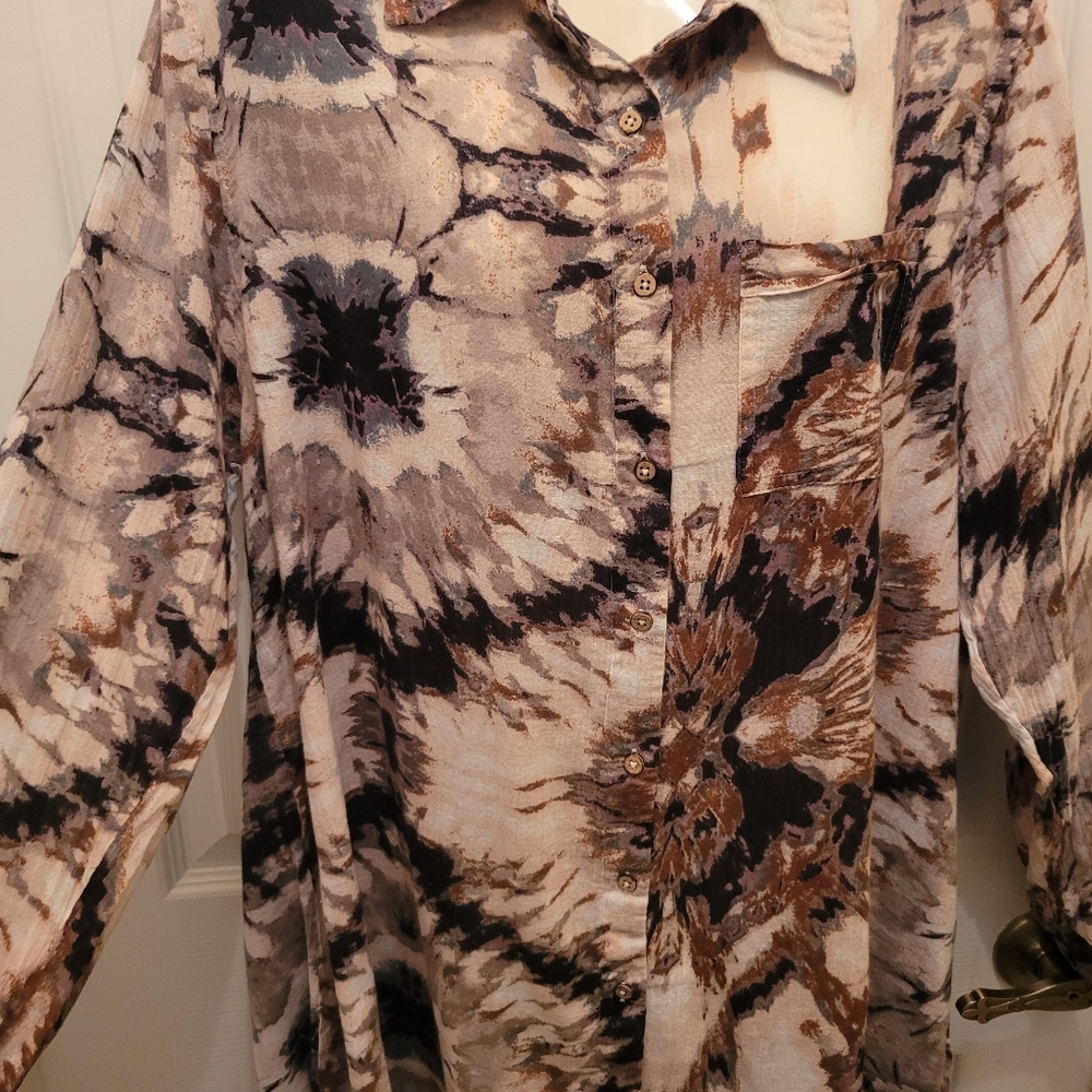 Stylish Abstract Design Camisole Button Down Wome… - image 5